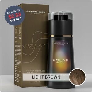 POLAR Instant Dye Shampoo - Light Brown